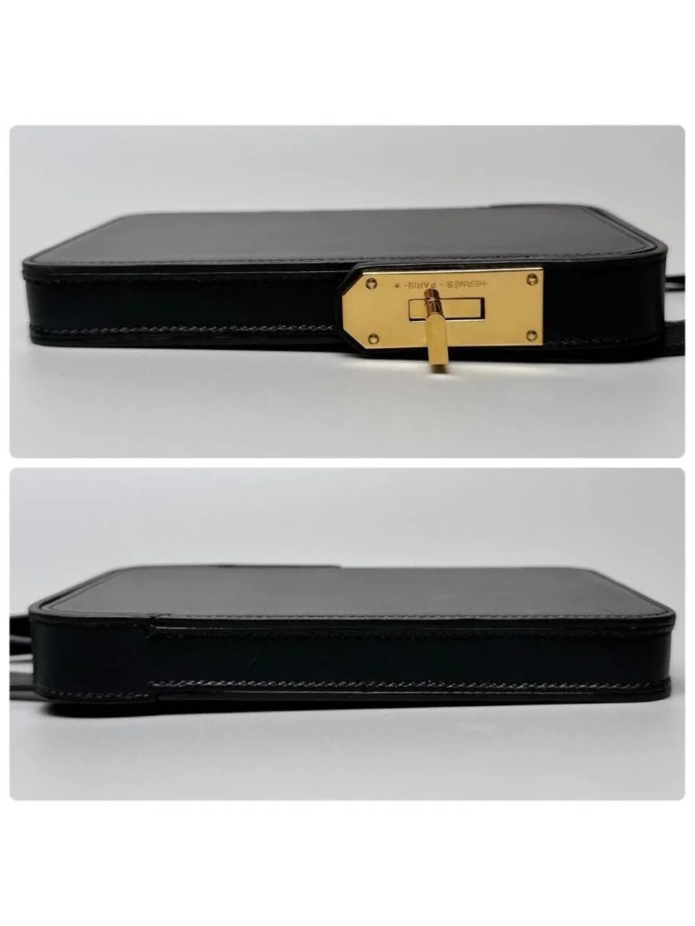 Hermes Akabox Smartphone Shoulder Bag Black